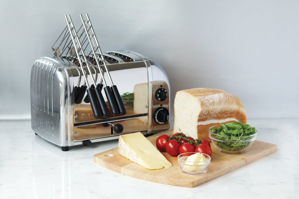 Dualit Small Appliance Package with 2-Slice Toaster and Sandwich Cage in Polished Chrome