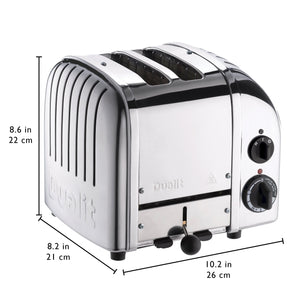 Dualit Small Appliance Package with 2-Slice Toaster and Sandwich Cage in Polished Chrome