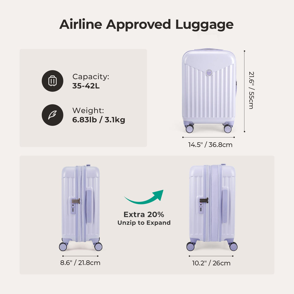 Odyssey 20 Inch Airline Approved Hardside Spinner Suitcase