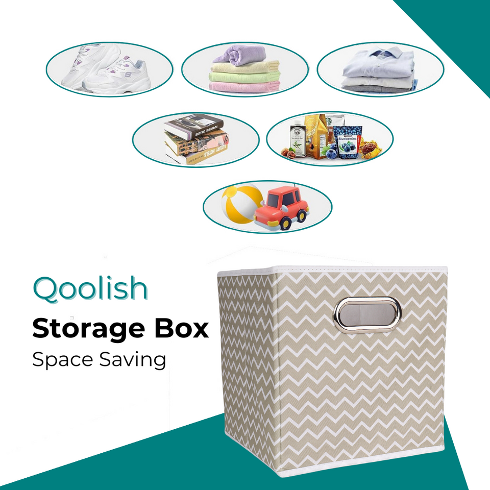 Qoolish Pack of 1 Storage box of White Strip