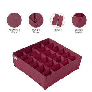 Qoolish Pack of 2 Maroon Drawer Organizers