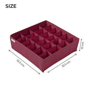 Qoolish Pack of 2 Maroon Drawer Organizers