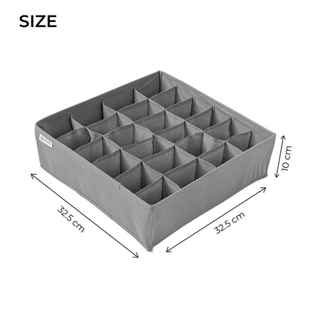 Qoolish Pack of  2 Grey Drawer Organizers: Drawer Dividers