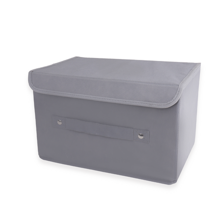 Qoolish Pack of 1 Grey Storage Box with Lid  - Tidy up your space!