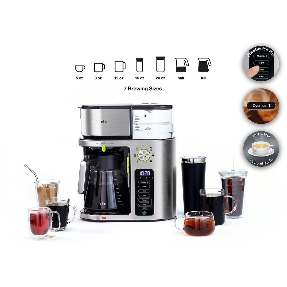 Braun Multiserve Brewing System in Stainless Steel with Glass Carafe (KF9170SI)