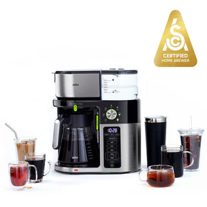 Braun Multiserve Brewing System in Stainless Steel and Black with Glass Carafe (KF9150BK)