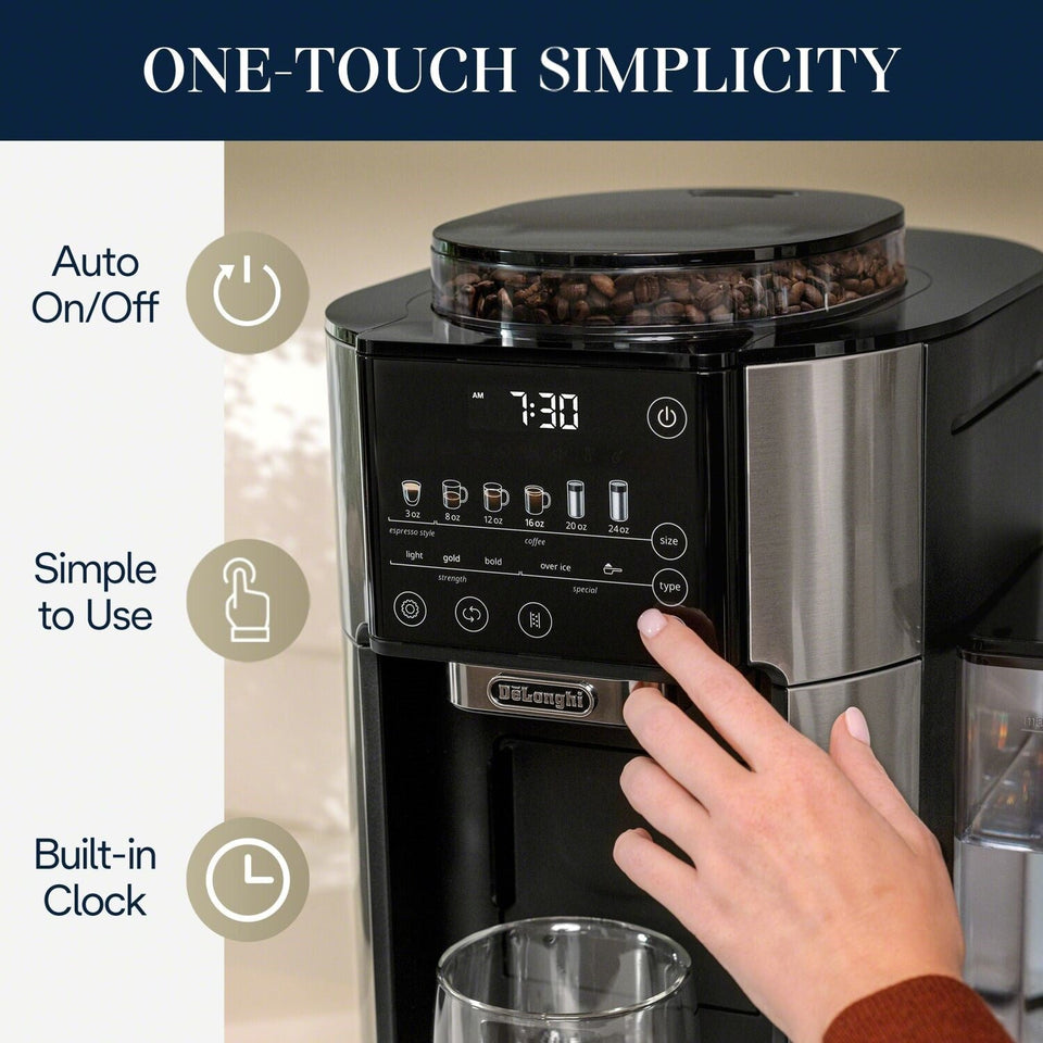 De'Longhi TrueBrew Automatic Coffee Maker with Bean Extract Technology (CAM51025MB)