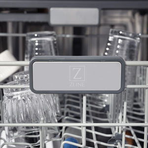 ZLINE 24-Inch Monument Series 3rd Rack Top Touch Control Dishwasher in Stainless Steel with Stainless Steel Tub, 45dBa (DWMT-304-24)