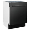 ZLINE 24-Inch Tallac Series 3 Rack Tall Tub Dishwasher in Black Stainless Steel with Stainless Steel Tub, 51dBa (DWV-BS-24)