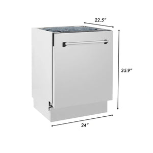 ZLINE 24-Inch Tallac Series 3rd Rack Dishwasher in Stainless Steel, 51dBa (DWV-304-24)