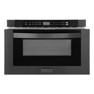 ZLINE 24-Inch 1.2 cu. ft. Built-in Microwave Drawer in Black Stainless Steel (MWD-1-BS)