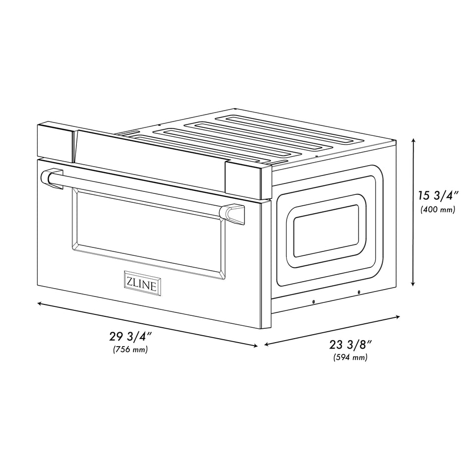 ZLINE 30-Inch 1.2 cu. ft. Built-In Microwave Drawer in Stainless Steel (MWD-30)