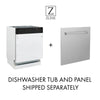 ZLINE Autograph Edition 24-Inch 3rd Rack Top Control Tall Tub Dishwasher in Stainless Steel with Gold Handle, 51dBa (DWVZ-304-24-G)