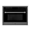 ZLINE 24-Inch Built-in Convection Microwave Oven in Black Stainless Steel with Speed and Sensor Cooking (MWO-24-BS)