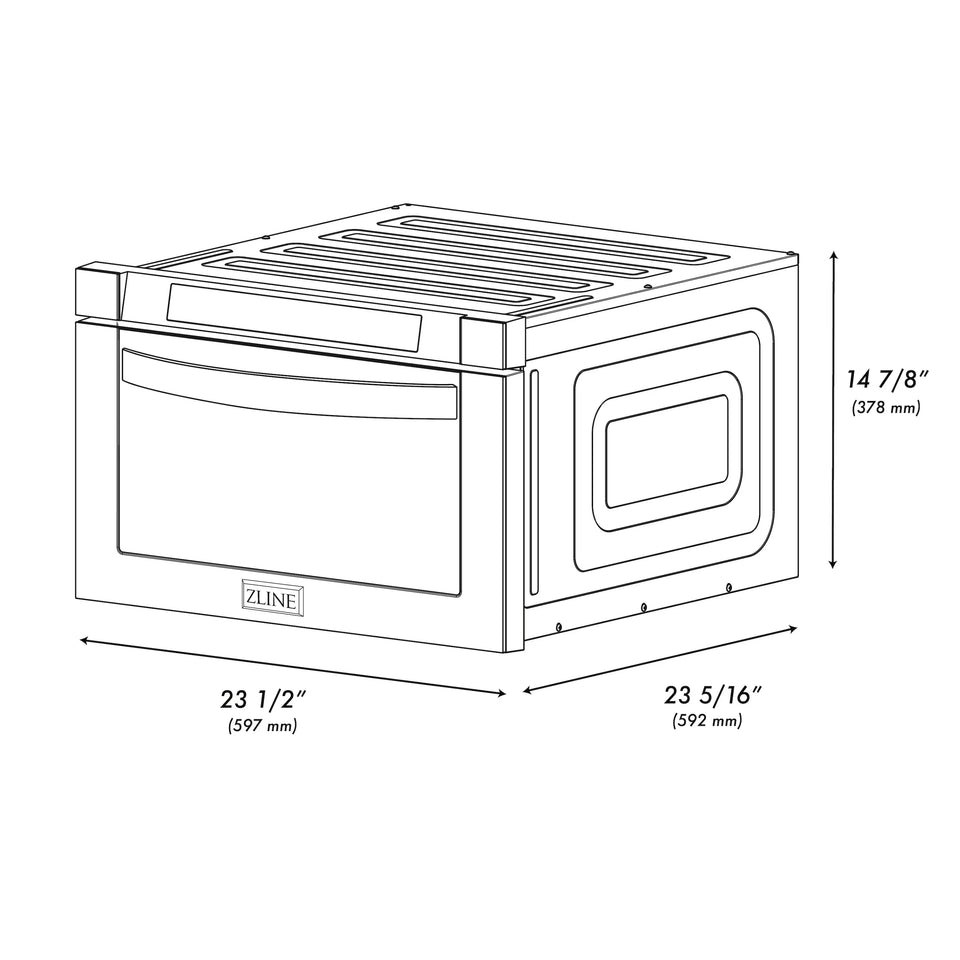 ZLINE 24-Inch 1.2 cu. ft. Built-in Microwave Drawer in Stainless Steel (MWD-1)